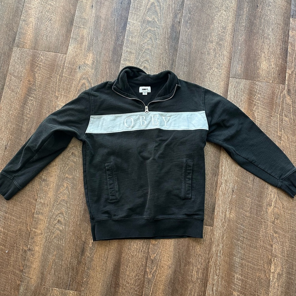 Obey quarter zip sweater